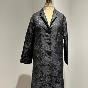 GAP Black and Gray Floral Coat